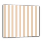 Vertical Stripes - White and Pastel Brown Canvas 24  x 20  (Stretched)