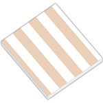 Vertical Stripes - White and Pastel Brown Small Memo Pads