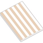 Vertical Stripes - White and Pastel Brown Large Memo Pads