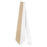 Vertical Stripes - White and Tan Brown Necktie (One Side)