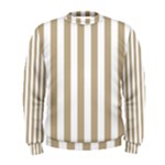 Vertical Stripes - White and Khaki Brown Men s Sweatshirt