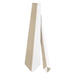 Vertical Stripes - White and Khaki Brown Necktie (Two Side)