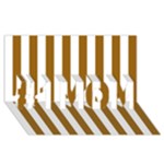 Vertical Stripes - White and Golden Brown #1 MOM 3D Greeting Cards (8x4)