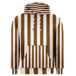 Vertical Stripes - White and Chocolate Brown Men s Pullover Hoodie