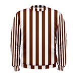 Vertical Stripes - White and Auburn Brown Men s Sweatshirt
