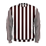 Vertical Stripes - White and Dark Sienna Brown Men s Sweatshirt