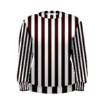 Vertical Stripes - White and Dark Sienna Brown Women s Sweatshirt
