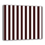 Vertical Stripes - White and Dark Sienna Brown Canvas 24  x 20  (Stretched)