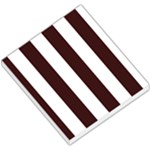 Vertical Stripes - White and Dark Sienna Brown Small Memo Pads