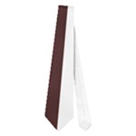 Vertical Stripes - White and Dark Sienna Brown Necktie (One Side)