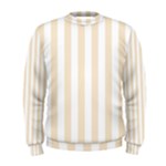 Vertical Stripes - White and Champagne Orange Men s Sweatshirt