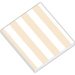 Vertical Stripes - White and Champagne Orange Small Memo Pads