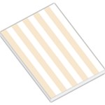 Vertical Stripes - White and Champagne Orange Large Memo Pads