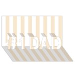 Vertical Stripes - White and Champagne Orange #1 DAD 3D Greeting Card (8x4)