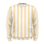 Vertical Stripes - White and Peach Orange Men s Sweatshirt