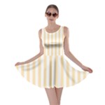Vertical Stripes - White and Peach Orange Skater Dress