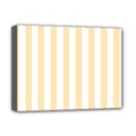 Vertical Stripes - White and Peach Orange Deluxe Canvas 16  x 12  (Stretched)