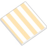 Vertical Stripes - White and Peach Orange Small Memo Pads