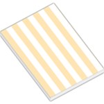 Vertical Stripes - White and Peach Orange Large Memo Pads