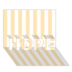 Vertical Stripes - White and Peach Orange HOPE 3D Greeting Card (7x5)