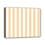 Vertical Stripes - White and Sunset Orange Canvas 10  x 8  (Stretched)
