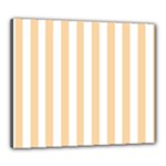 Vertical Stripes - White and Sunset Orange Canvas 24  x 20  (Stretched)