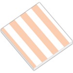 Vertical Stripes - White and Apricot Orange Small Memo Pads