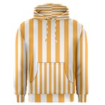 Vertical Stripes - White and Pastel Orange Men s Pullover Hoodie