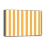 Vertical Stripes - White and Pastel Orange Deluxe Canvas 18  x 12  (Stretched)