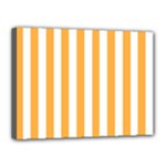 Vertical Stripes - White and Pastel Orange Canvas 16  x 12  (Stretched)