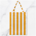 Vertical Stripes - White and Dark Tangerine Orange Classic Tote Bag
