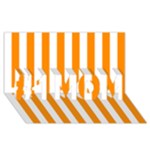 Vertical Stripes - White and Dark Orange #1 MOM 3D Greeting Cards (8x4)