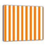 Vertical Stripes - White and Orange Canvas 24  x 20  (Stretched)