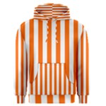 Vertical Stripes - White and Safety Orange Men s Pullover Hoodie