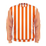 Vertical Stripes - White and Safety Orange Men s Sweatshirt