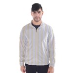 Vertical Stripes - White and Cornsilk Yellow Wind Breaker (Men)