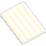 Vertical Stripes - White and Cornsilk Yellow Large Memo Pads