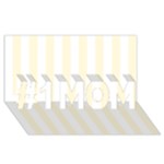 Vertical Stripes - White and Cornsilk Yellow #1 MOM 3D Greeting Cards (8x4)
