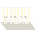 Vertical Stripes - White and Cornsilk Yellow #1 DAD 3D Greeting Card (8x4)