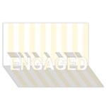 Vertical Stripes - White and Cornsilk Yellow ENGAGED 3D Greeting Card (8x4)