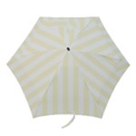 Vertical Stripes - White and Cornsilk Yellow Mini Umbrella