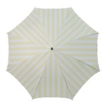 Vertical Stripes - White and Cornsilk Yellow Golf Umbrella