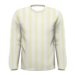 Vertical Stripes - White and Cream Yellow Men s Long Sleeve T-shirt