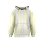 Vertical Stripes - White and Cream Yellow Kid s Pullover Hoodie