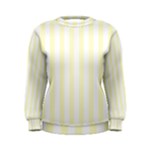 Vertical Stripes - White and Cream Yellow Women s Sweatshirt