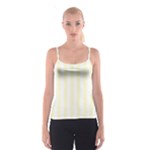 Vertical Stripes - White and Cream Yellow Spaghetti Strap Top