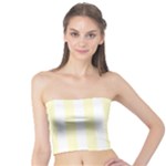 Vertical Stripes - White and Cream Yellow Tube Top