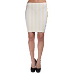 Vertical Stripes - White and Cream Yellow Bodycon Skirt