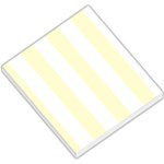 Vertical Stripes - White and Cream Yellow Small Memo Pads