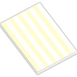 Vertical Stripes - White and Cream Yellow Large Memo Pads